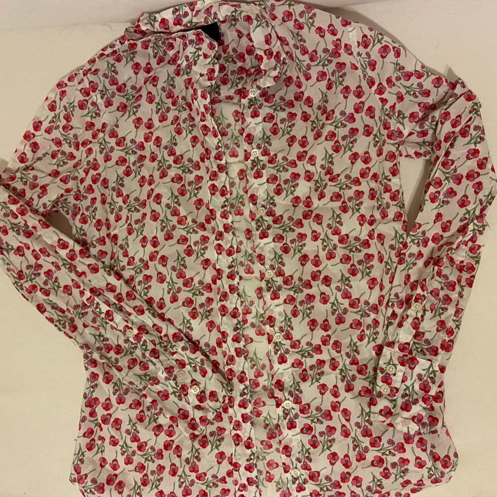 Jcrew liberty fabrics button down blouse